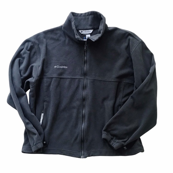 Men’s Columbia charcoal gray fleece zip front jacket Sz L - Picture 10 of 10